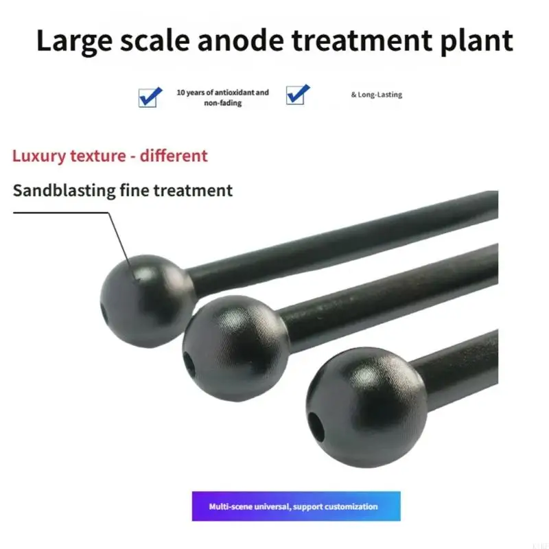 Brazo extensión para soporte teléfono con bola anodizada negra - imagen 5