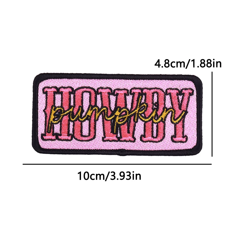 Sombreros, chaquetas, pantalones vaqueros bordados, costura DIY, vaqueros occidentales/lema de letras, parches para planchar para ropa, parches termoadhesivos - imagen 3