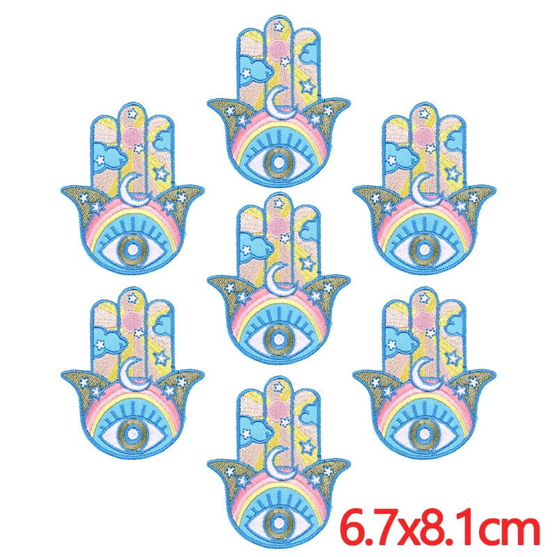 10 unids/lote parche para senderismo de montaña al aire libre Van Gogh impresionista hierro en parches bordados en ropa parches artísticos para chaqueta - imagen 5