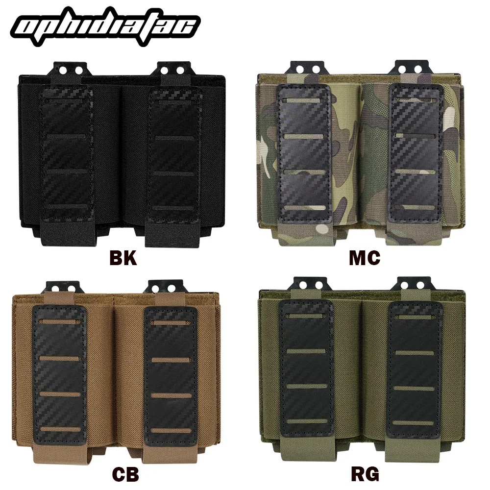OphidianTac Mag Pouch 5,56 portador de mag simple/doble/triple con funda de caza con sistema MOLLE de fibra de carbono - imagen 3