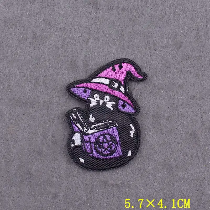 5 unids/lote parche bordado encantador gato hierro en parches para ropa rayas de dibujos animados ropa parches termoadhesivos en la mochila - imagen 4