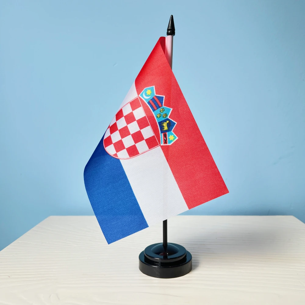 14x21cm Escritorio de oficina Bandera de croacia Bandera de país nacional croata Banner - imagen 2