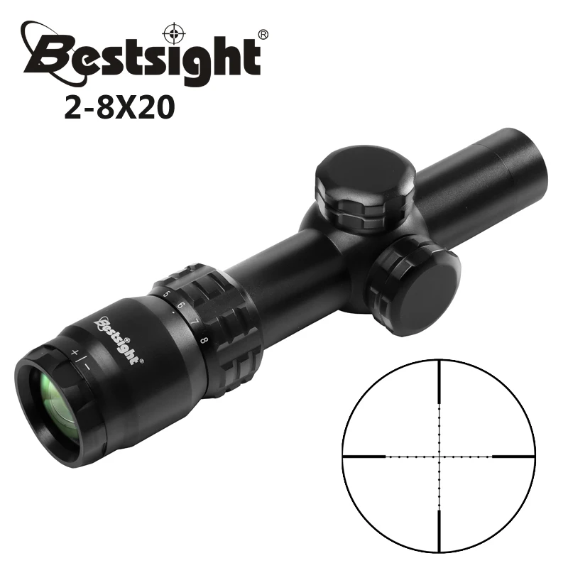 Mira telescópica para rifle con retícula Mil, caza y airsoft táctico