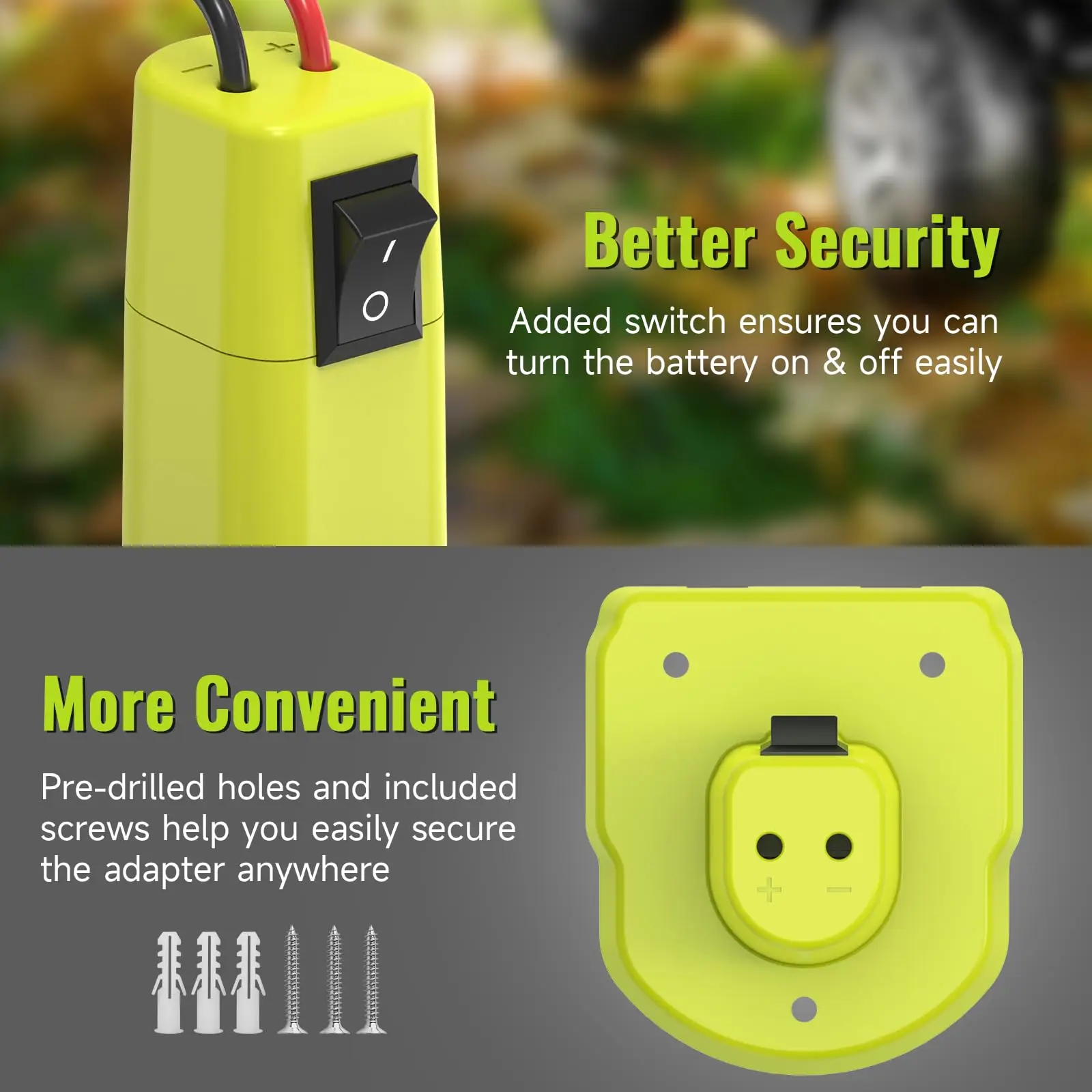 Paquete de adaptador de rueda eléctrica Compatible con Ryobi 18V ONE + 18V Nimh/Nicd/batería de iones de litio DIY adaptador de ruedas eléctricas conector de herramienta - imagen 3