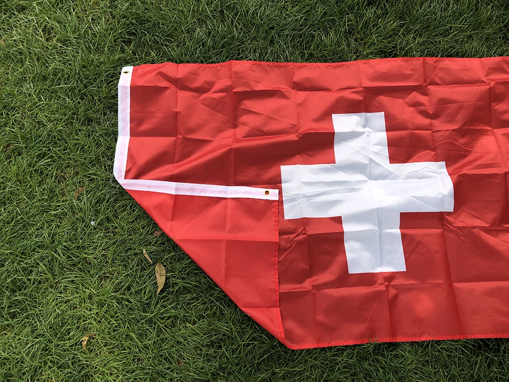Bandera suiza de poliéster colgante para exterior – Decoración - imagen 4