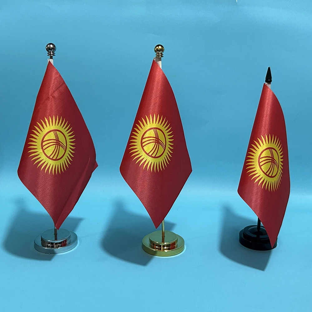 BANDERA DE SKY, bandera de escritorio de oficina de Djibouti, 14x21cm, poliéster, bandera nacional de Djibouti, pancarta de país, adornos de escritorio, banderas