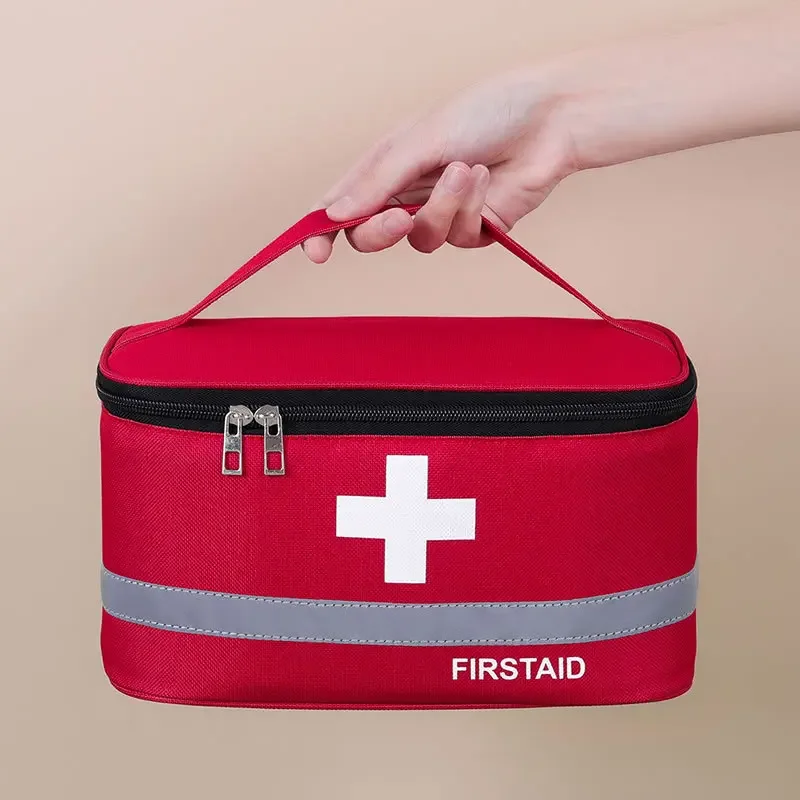 Botiquín de primeros auxilios, bolsa de almacenamiento de medicina, bolsa de rescate portátil para exteriores, organizador de almacenamiento de botiquín médico de gran capacidad para niños - imagen 5