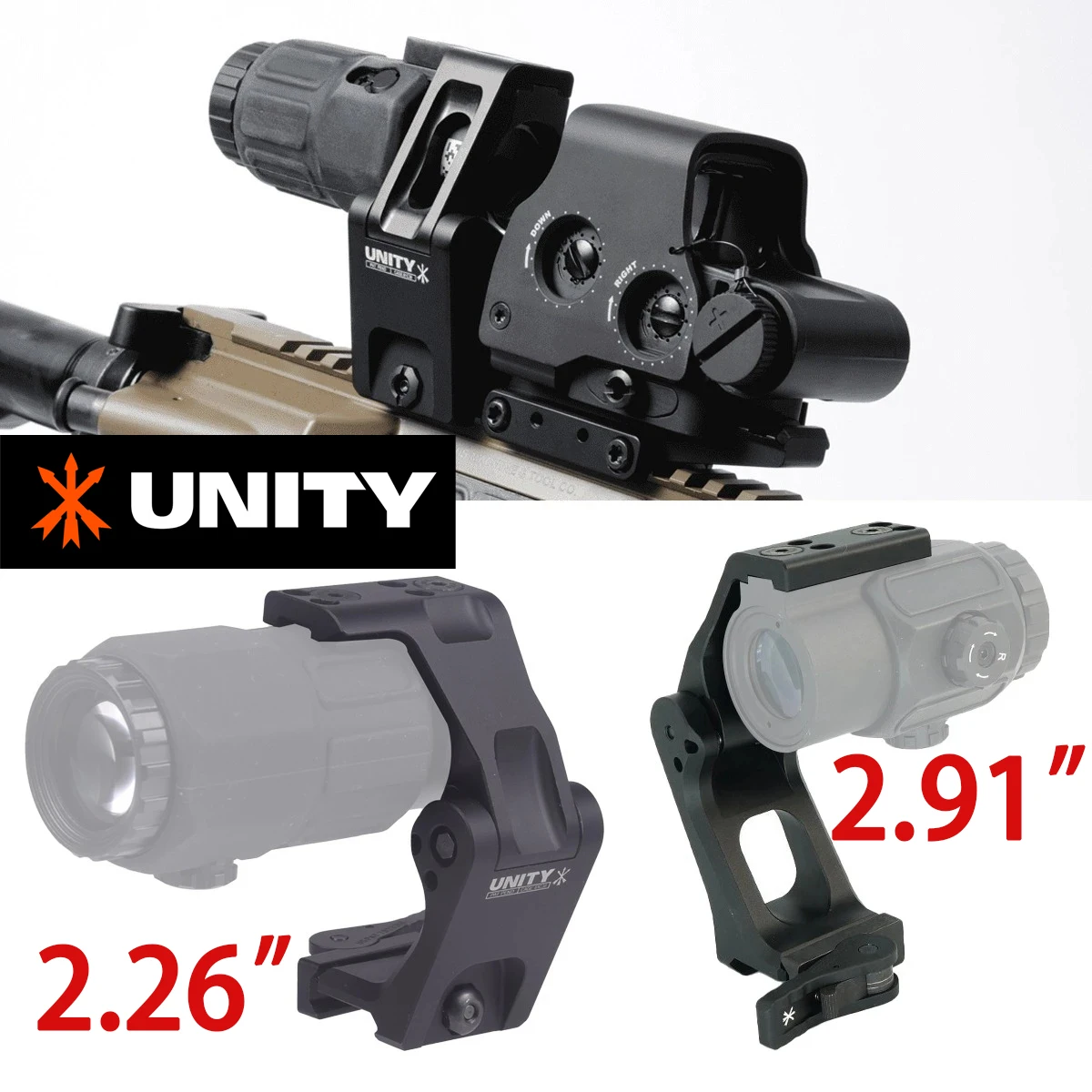 Soporte Elevador Plegable UNITY FAST FTC OMNI para Mira con Montura QD