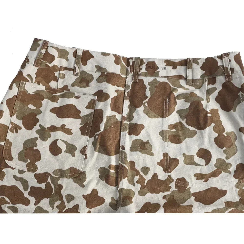 Pantalones de camuflaje de uniforme de soldado estadounidense de la Segunda Guerra Mundial, pantalones de soldado HBT de doble cara, pantalones Vintage informales de entrenamiento para deportes al aire libre - imagen 5
