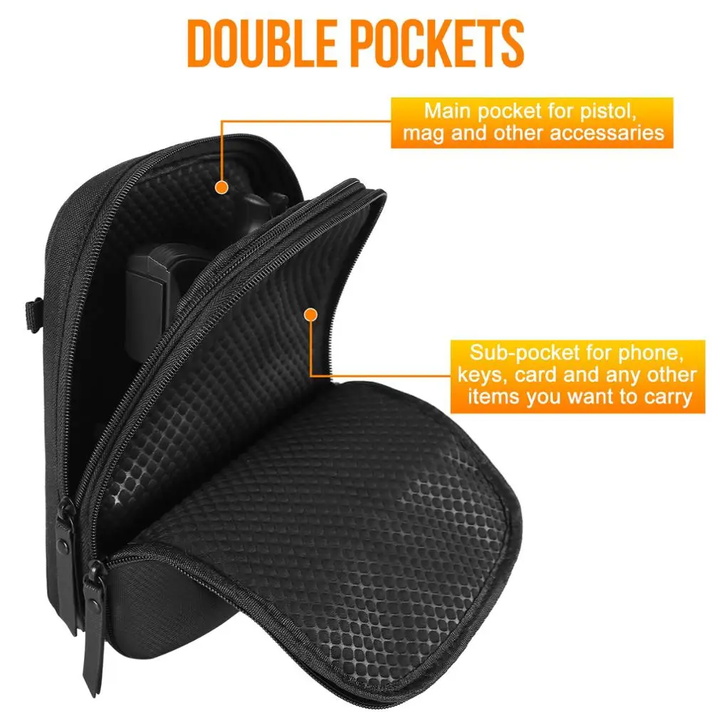 Bolsa de transporte oculta 1000D para pistola, funda para pistola al aire libre, bolso de hombro, estuche EDC, portaherramientas para hombres y mujeres, riñonera para caza y senderismo - imagen 3