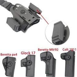 Funda táctica de pierna Colt 1911 con bolsas para cargador pistola
