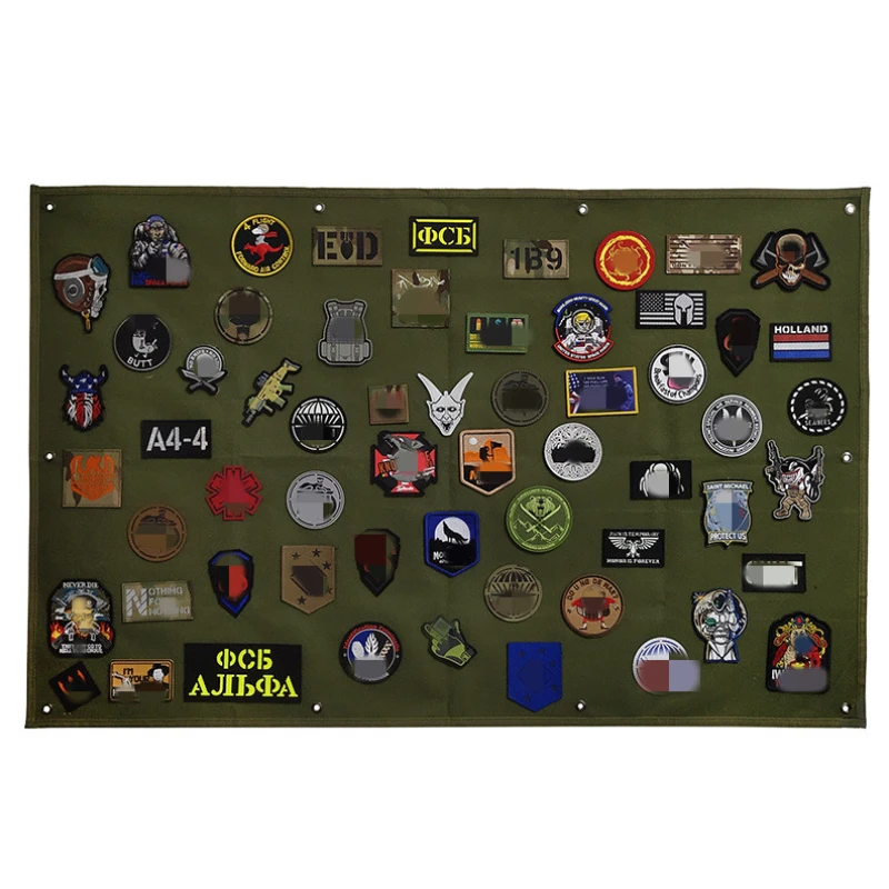 Pegatina de tela para almacenamiento de insignias, carteles de exhibición, brazalete de ventilador militar, pegatina de tela de acabado, parche de costura para exhibición de pared colgante - imagen 3