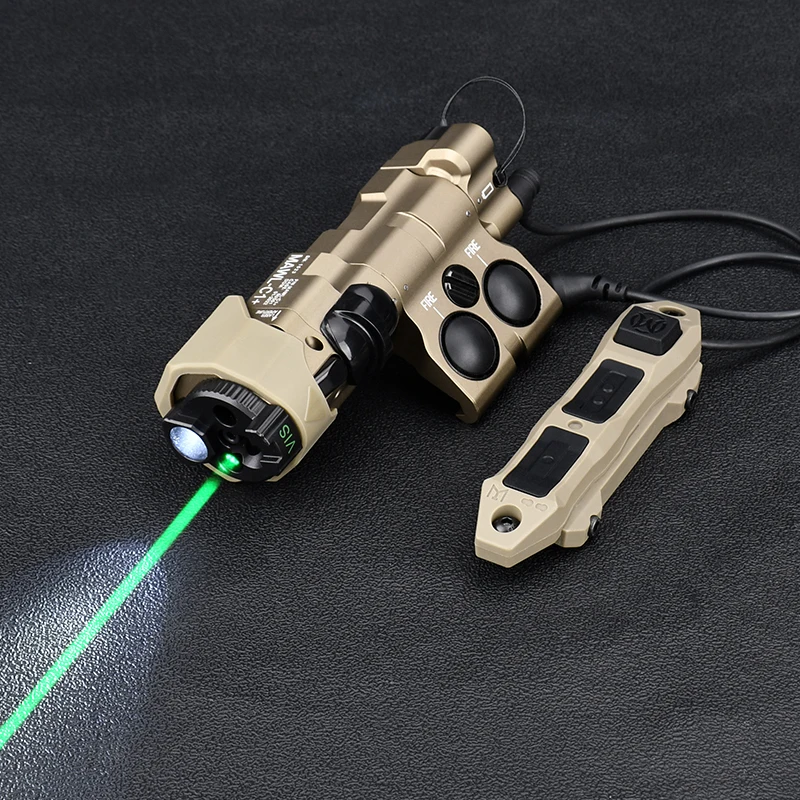 Láser táctico de Metal CNC MAWL C1 + táctico rojo verde IR con linterna LED blanca y interruptor de presión de doble enchufe de 20MM - imagen 5