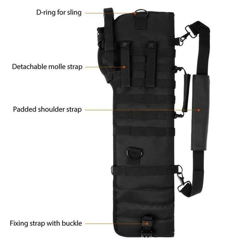 Bolsa táctica para Rifle al aire libre, funda para escopeta M4 AK, Molle, nailon, soporte para armas de caza, Airsoft, bolsas para pistola de Paintball - imagen 3