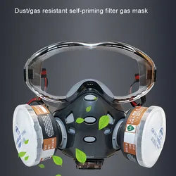 Mascara de gas con filtros - proteccion quimica y particulas ligera