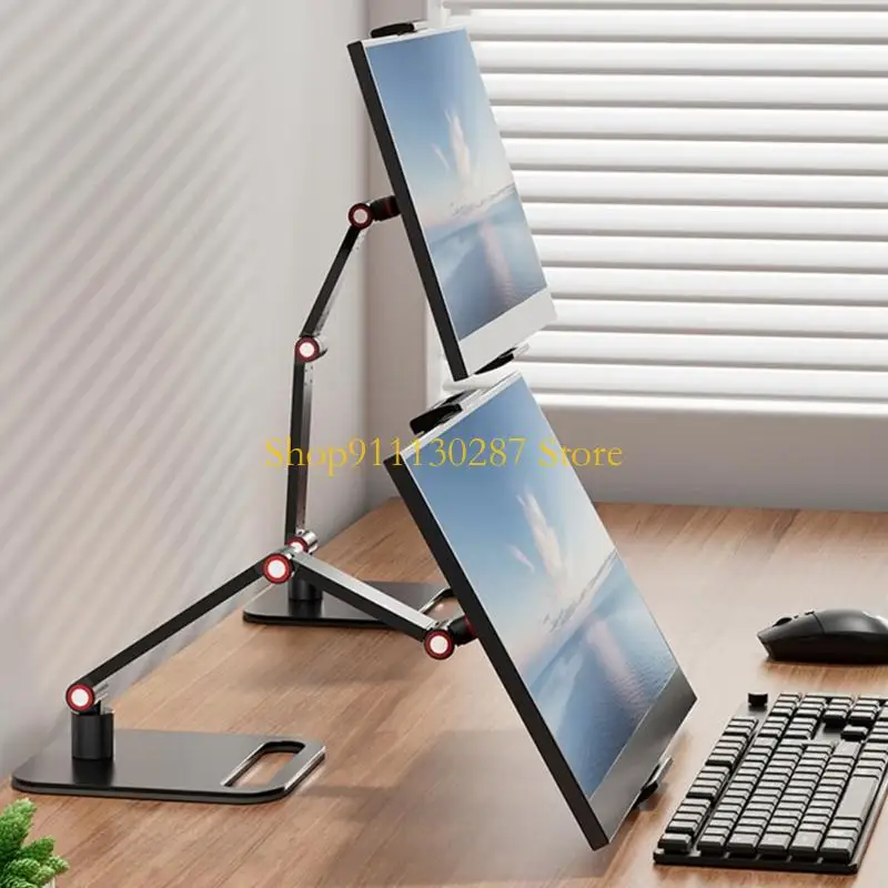 Soporte monitor visualización multiestina J1HC 360 ° Soporte soporte brazos rotativos para oficina - imagen 5