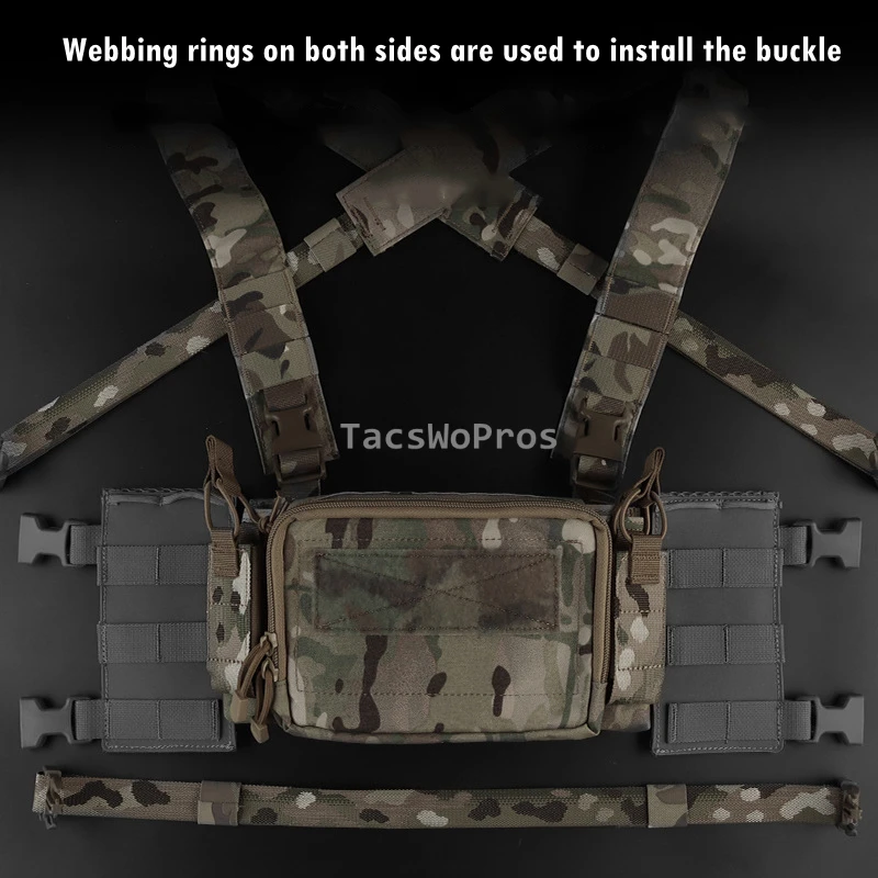 Chaleco táctico MOLLE con panel expansivo y bolsos laterales - imagen 5
