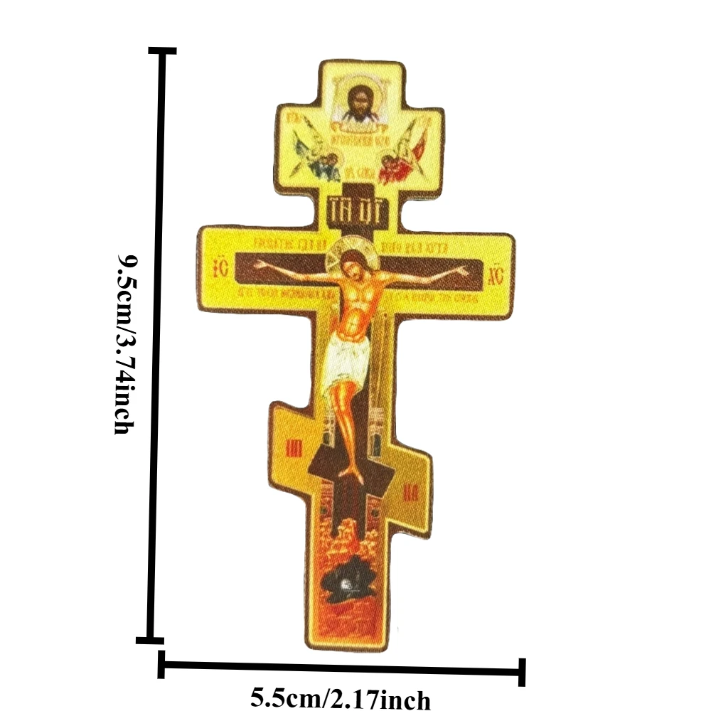 Parche táctico de moral "la crucifixión de Cristo", parches de gancho impresos del ejército militar para ropa, pegatinas para mochila - imagen 3