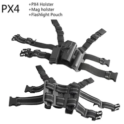 Funda táctica G17 G19 PX4, funda para pierna Mag, plataforma, paleta, serie CQC, funda para pistola, cubierta para muslo para cubierta de revista