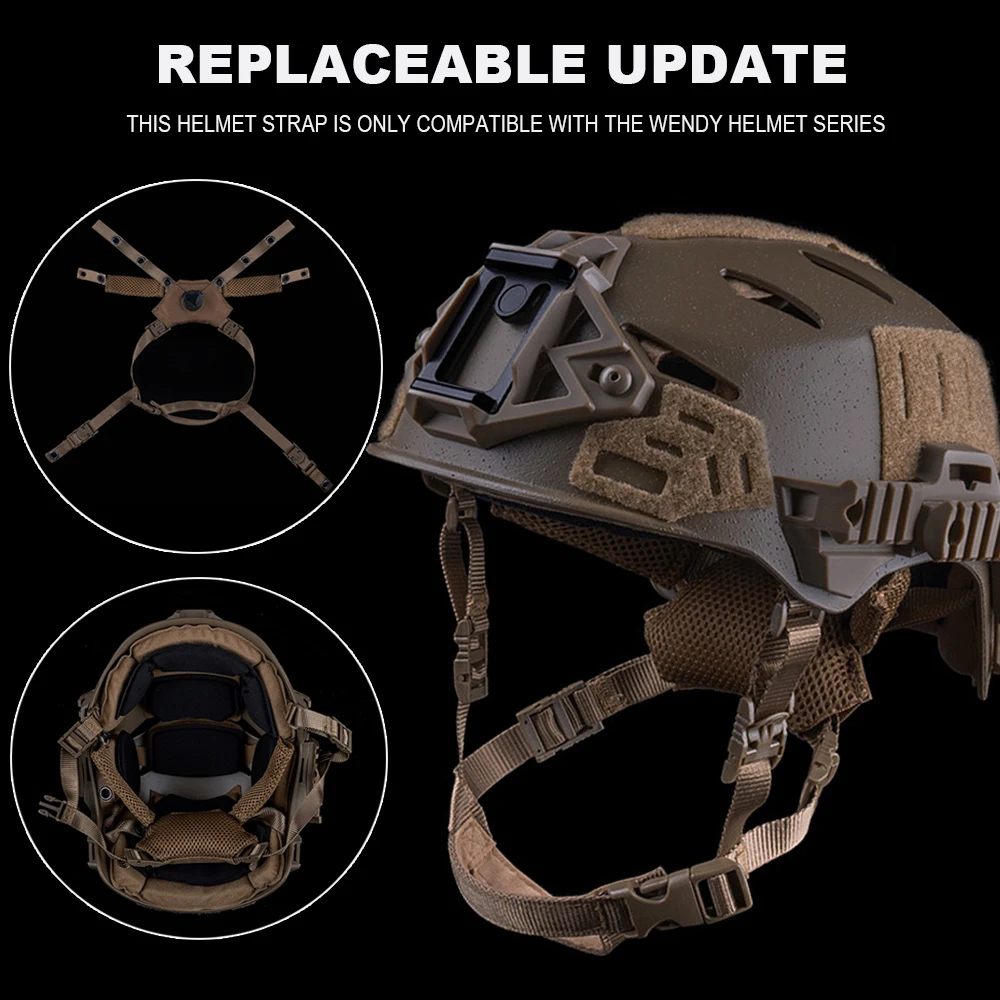 Wendy-sistema de suspensión para casco táctico, cordón ajustable, FAST MICH 2000 2001, accesorio para casco Airsoft de caza al aire libre - imagen 2