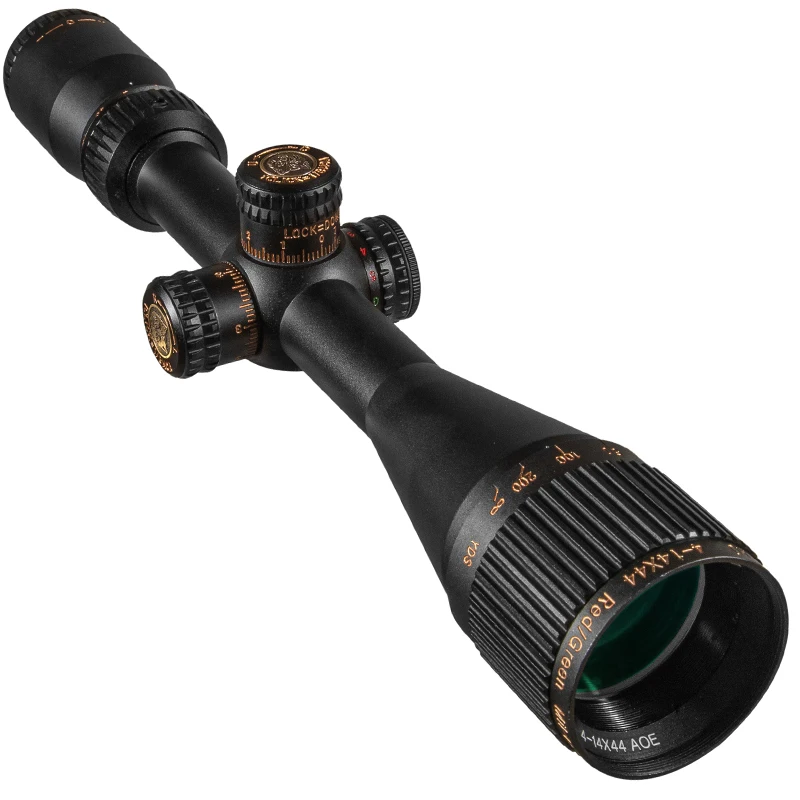 NSIRIUS 4-14X44 AOE alcance óptico rojo verde iluminado Mil Dot Rifle alcance precisión caza alcance aire Rifle alcance al aire libre