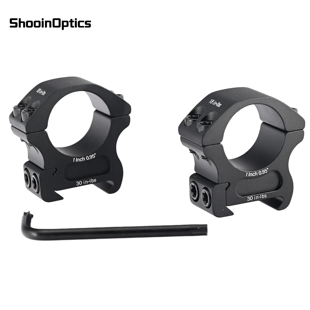 Shooin Pebbles 30mm 1 Inch Tube Optics Scope Ring 21mm Picatinny Rail Mount - imagen 5