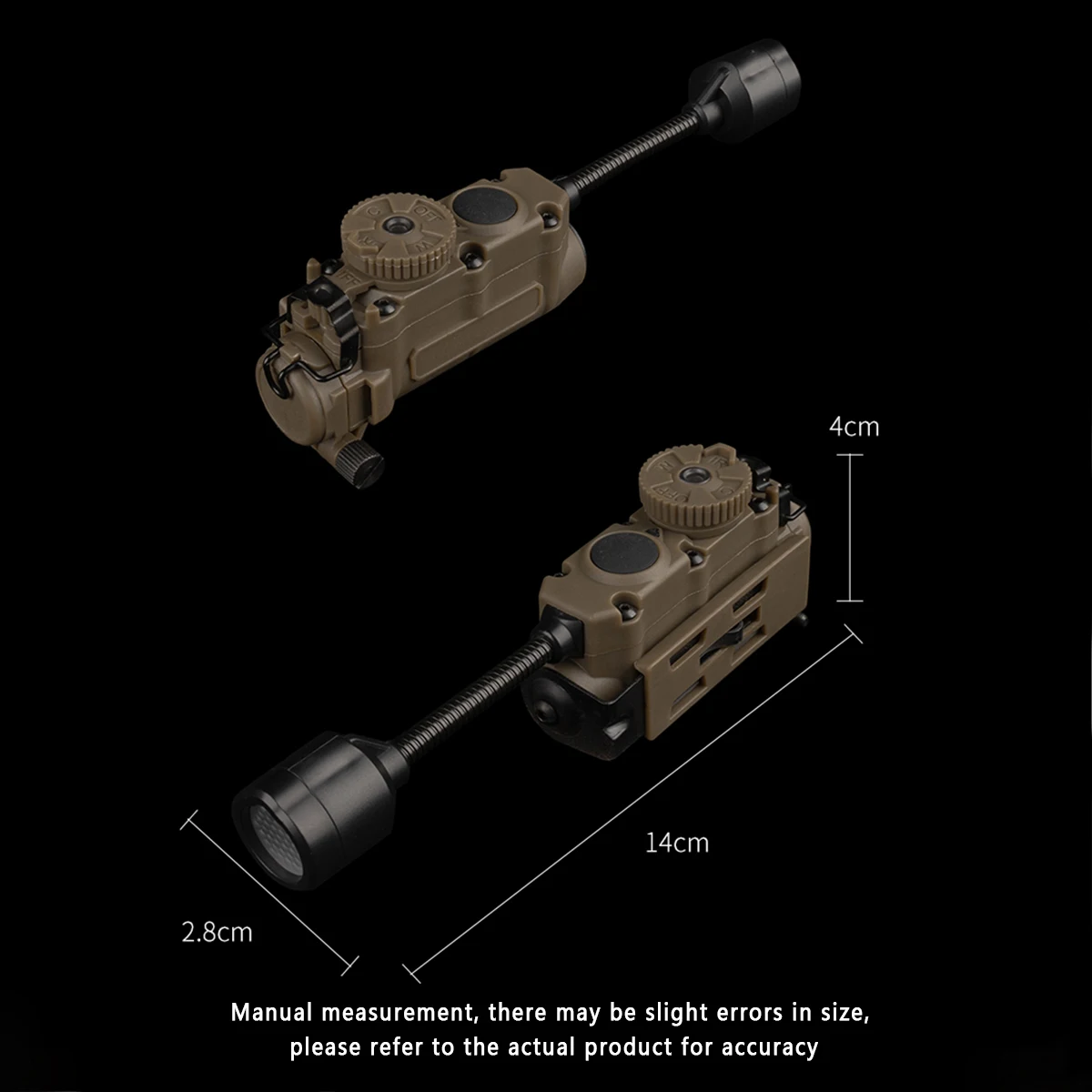 Luz estroboscópica para casco táctico, luz LED para casco de enrollador lateral, luz IR blanca, roja, verde y azul, linterna con Clip para casco con riel de arco