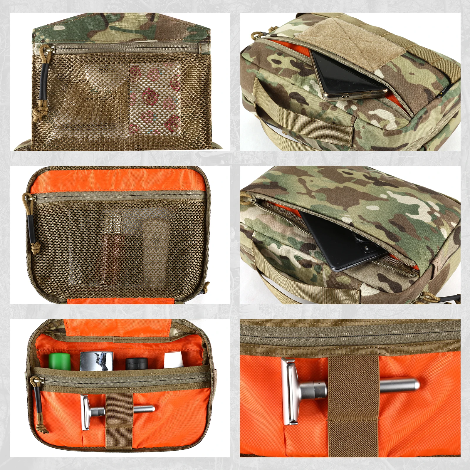 AQzxdc PTG Bolsa de aseo colgante Bolsa de cosméticos de maquillaje para mujer y hombre Bolsa de aseo de viaje portátil impermeable de gran capacidad - imagen 5