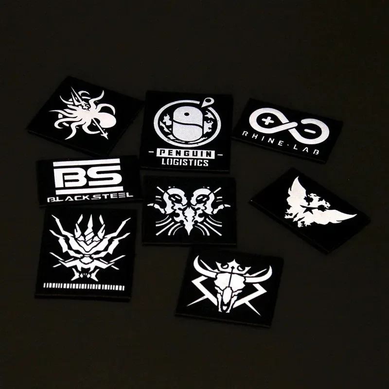 Arknights-Parche táctico reflectante IR, insignia de moral de tecnología Rheinland, BS, brazalete, parches de gancho y bucle, aplique de mochila para ropa - imagen 3