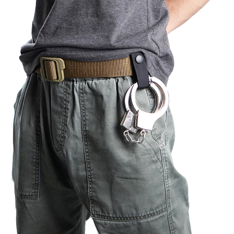 Funda de esposas portátil Universal, correa de cordón, cinturón de liberación rápida, cierre a presión de seguridad, bolsa, colgador de cintura, accesorios - imagen 3
