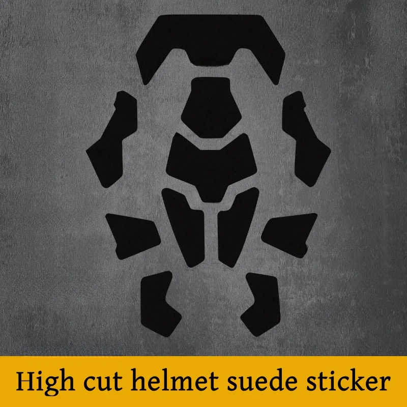 Parches adhesivos de gamuza de corte alto para casco rápido al aire libre, gancho y bucle, accesorios para casco rápido