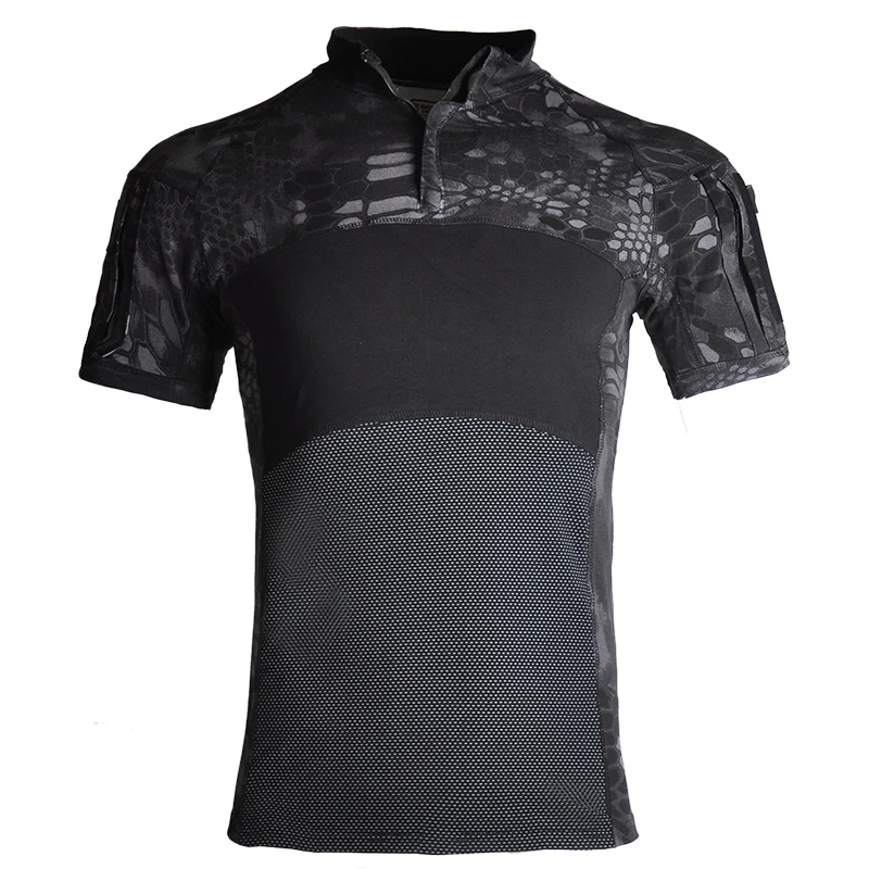 Camiseta de combate, camisa de entrenamiento, ropa táctica para hombres, camisas de asalto de escalada de verano, camisetas de manga larga de camuflaje para hombres - imagen 3
