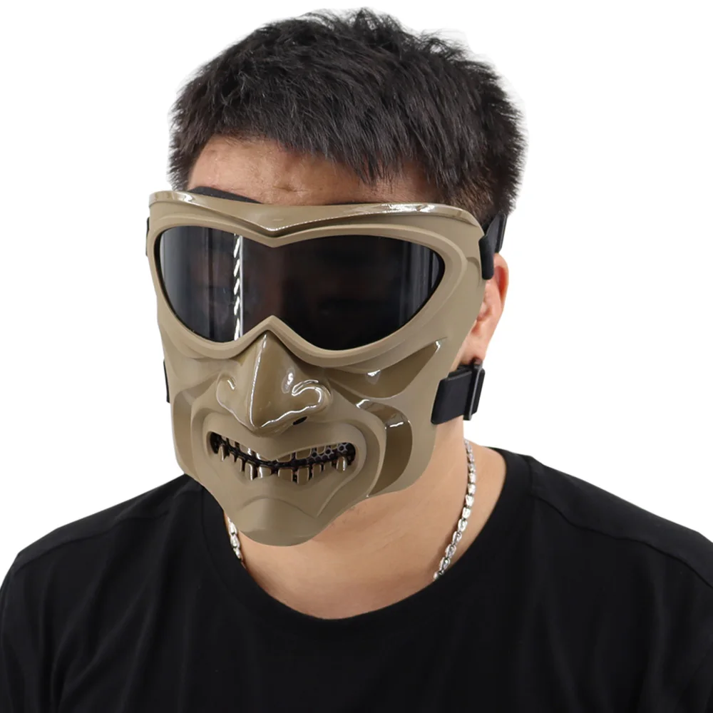 Máscara de tiro táctica VULPO Airsoft CS Game Paintball, máscara protectora de cara completa, gafas de casco, máscara de Cosplay para fiesta de Halloween - imagen 3