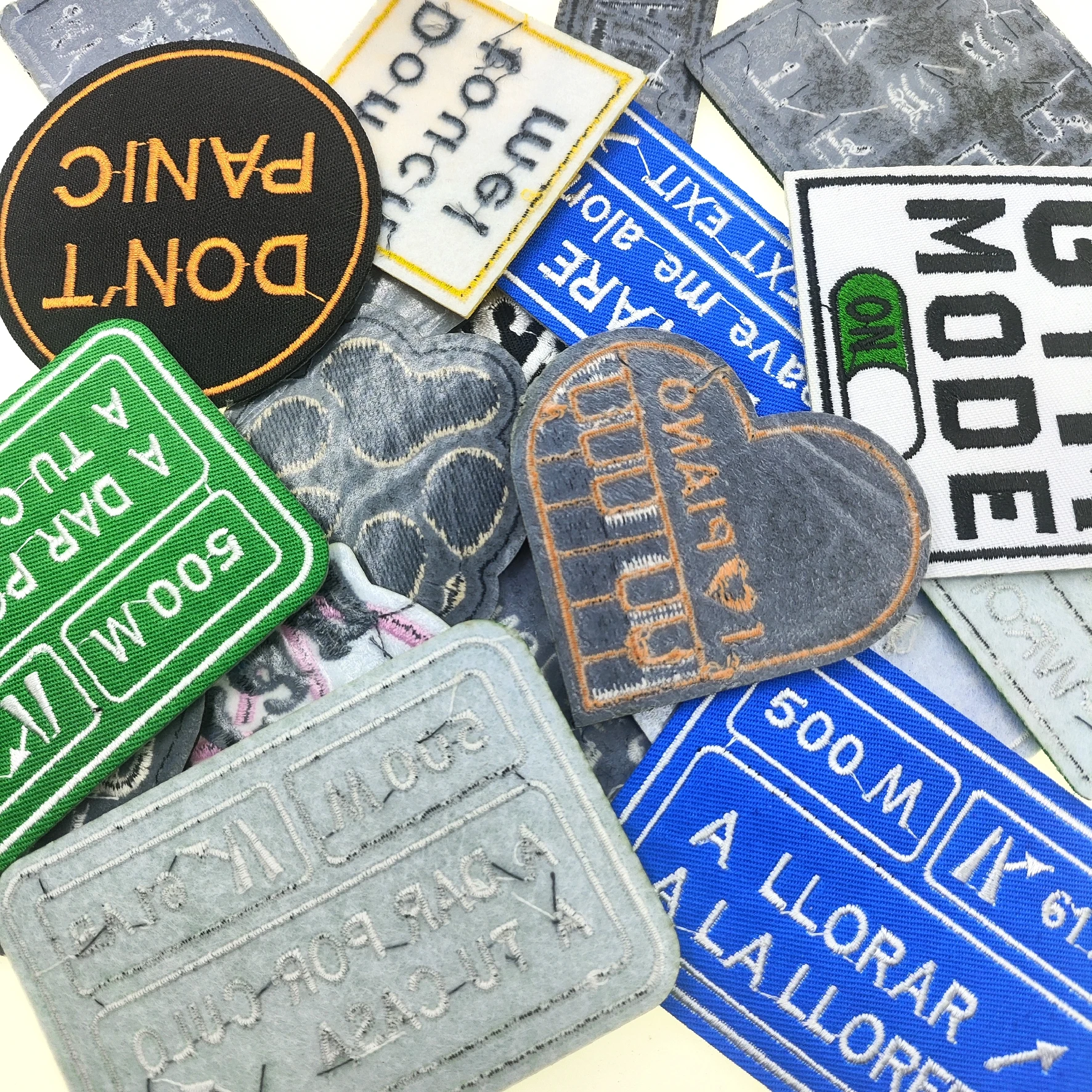 Parche de aplique bordado con eslogan negro, Parche de hierro DIY, pegamento de fusión fácil, planchado, reparación, insignia de agujero - imagen 4