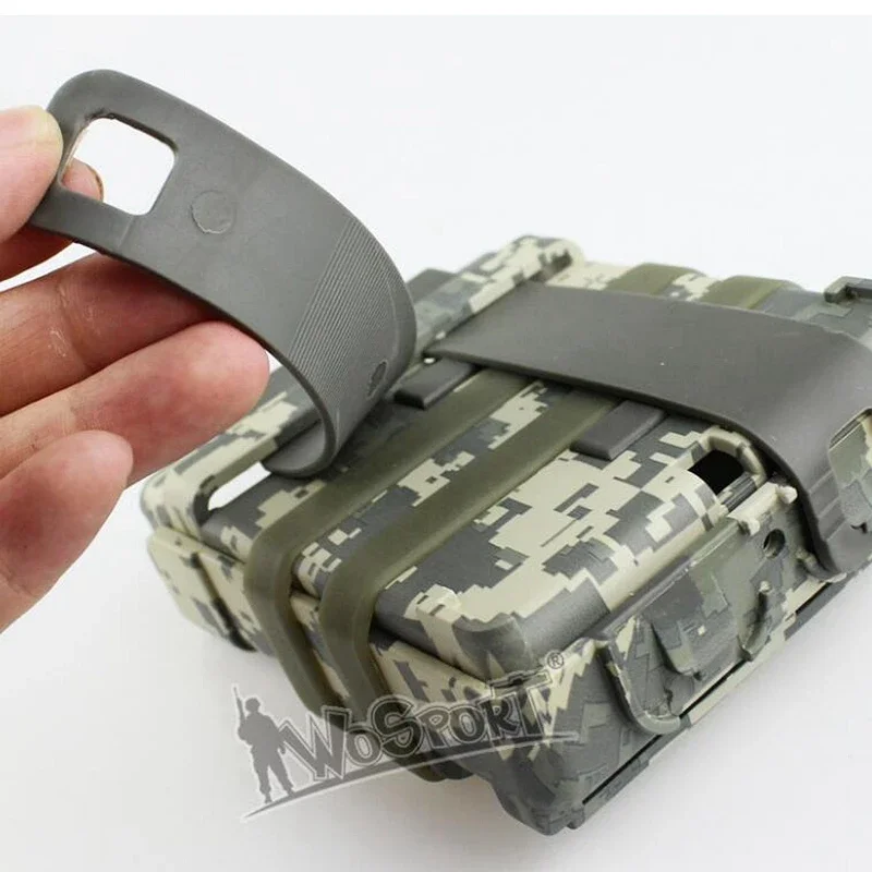 Bolsa táctica doble para revista, funda 5,56/7,62 Fast Mag para M4/AK47/AR15 MAG, soporte de polímero, bolsa para cargador, accesorio para Rifle - imagen 3