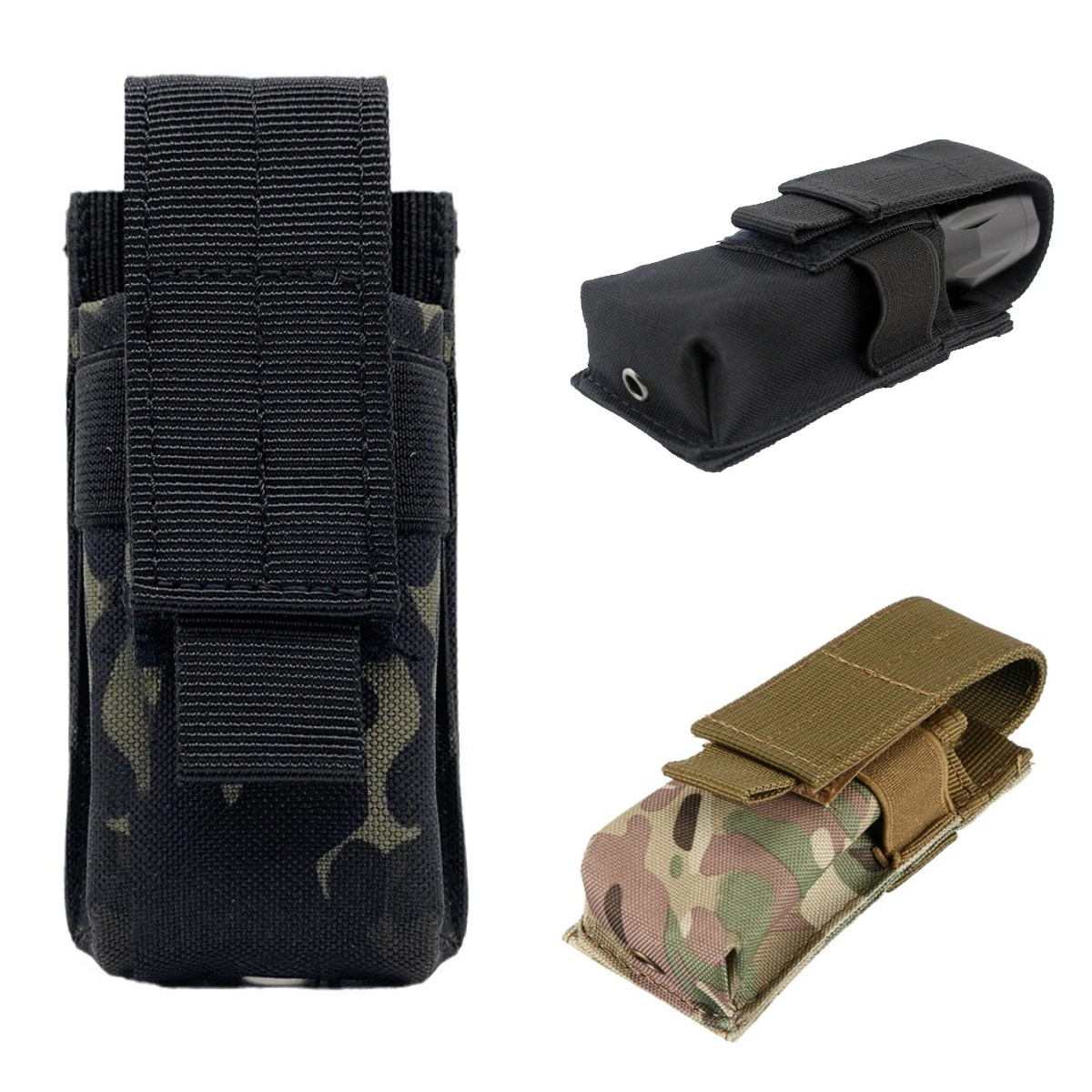 Funda táctica M5 MOLLE para linterna y kit EDC
