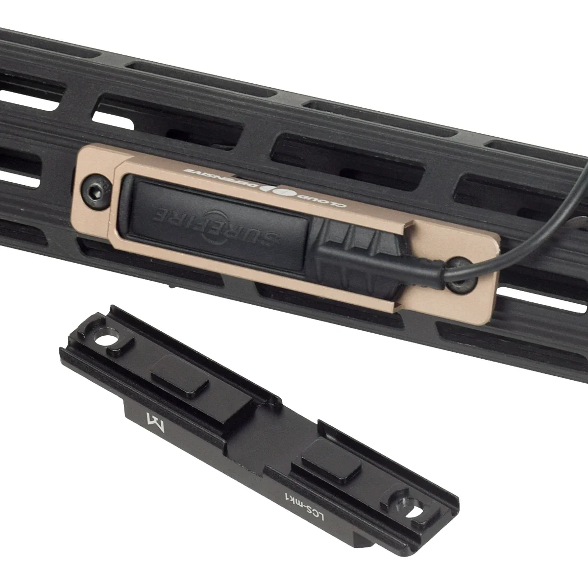 Armas tácticas, interruptor remoto, ranura de montaje compatible con riel de M-LOK, Panel de bolsillo CNC, Rifle Airsoft M300 M600, interruptor de presión de linterna - imagen 3