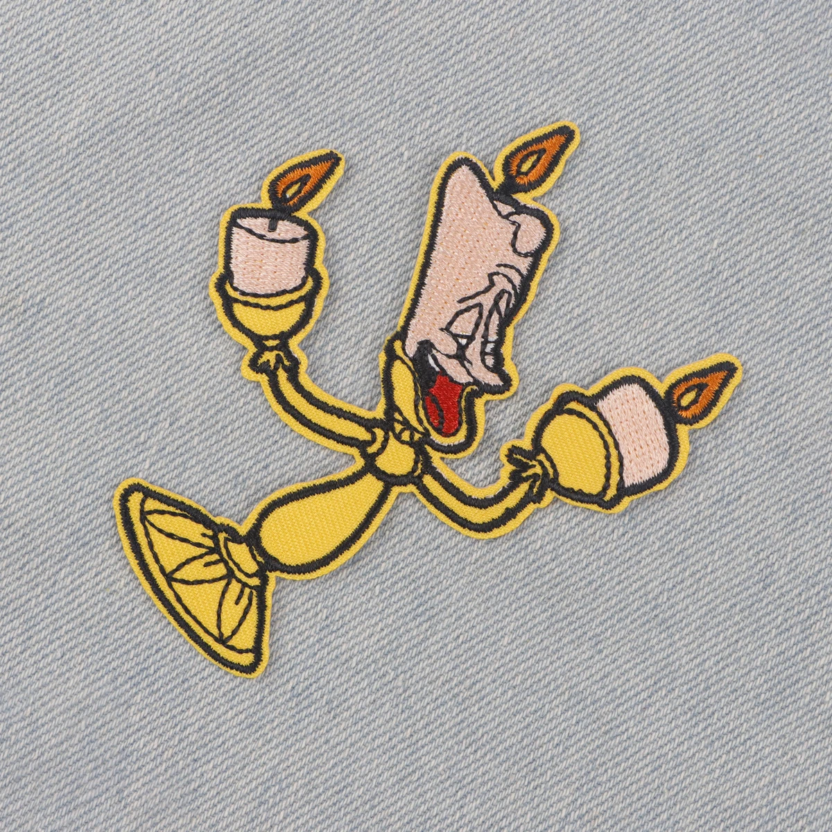 Parche bordado de velas de cuentos de hadas, parches termoadhesivos de dibujos animados para planchar para ropa, insignias para coser DIY - imagen 4
