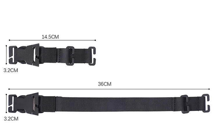 Cinturón táctico Moller, accesorio de correa, sistema de capas, hebilla de fijación, correa de extensión - imagen 4