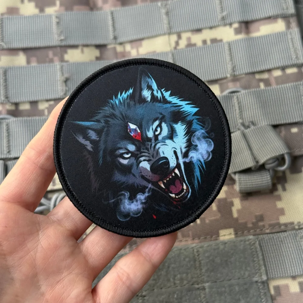 Parche táctico militar lobo de hielo fantasía con gancho y bucle - imagen 5