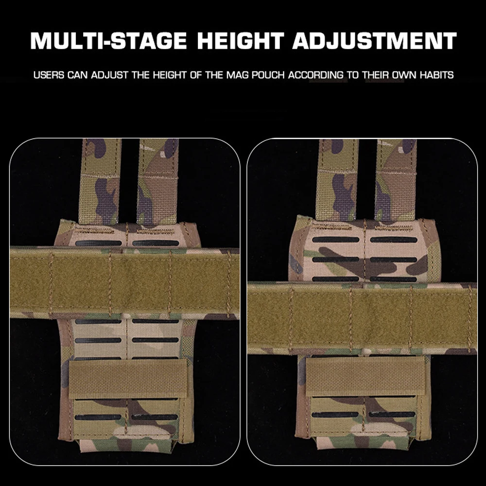 Bolsa táctica Molle de liberación rápida, soporte ajustable tipo K 5,56 AR Mag para Airsoft de combate y caza, 5,56 - imagen 4
