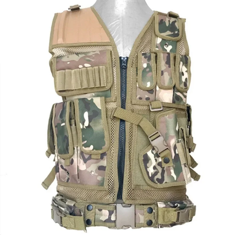 Chaleco táctico multicam de malla multifuncional, equipo de protección para exteriores, traje de entrenamiento transpirable Cs de verano, venta directa de fábrica