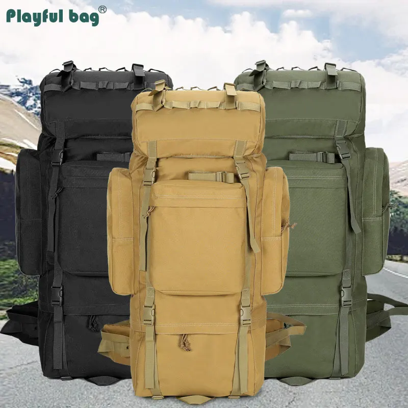 Mochila de senderismo de camuflaje para exteriores, bolsa táctica impermeable de montañismo, gran capacidad, rusa, AVA213, 100l - imagen 3