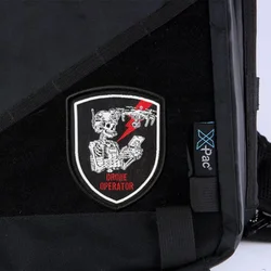 Parche táctico de velcro calavera operador drones para mochila