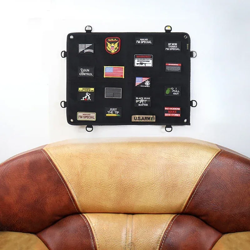 Parches militares, tablero de exhibición de almacenamiento, colección de brazaletes, acabado de tela, insignia, póster, armadura, fondo, bricolaje, colgante de pared de nailon - imagen 4