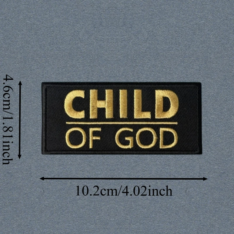Parche bordado de niño de Dios, chaleco táctico, gancho y bucle, sombrero, insignia de moral, mochila, pegatinas decorativas, parches para brazalete para ropa - imagen 3