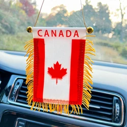 Mini banderín canadiense poliéster – Colgante para ventanilla de coche