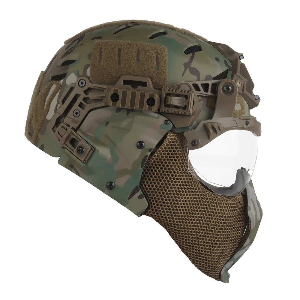 Casco táctico Wendy 3,0 de protección completa, gafas modulares, diseño de máscara, caza al aire libre, tiro, entrenamiento de combate, casco Airsoft - imagen 4