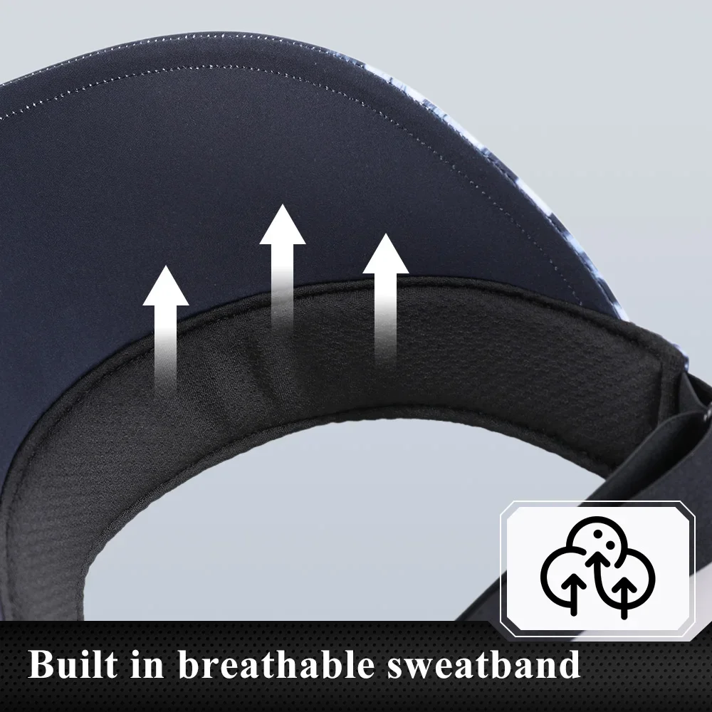 Sombrero de verano para hombre, para correr al aire libre, senderismo, tenis, Golf, playa, absorbente, transpirable, diadema deportiva, tapa vacía, visera de protección solar - imagen 4