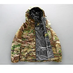 Chaqueta militar acolchada impermeable con capucha de invierno